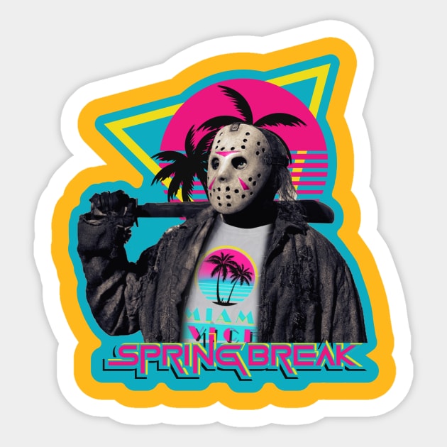 Spring Break Jason Sticker by cl0udy1